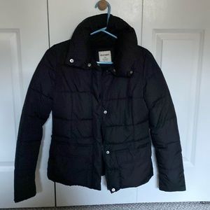 Old Navy Black Puffer Coat XS